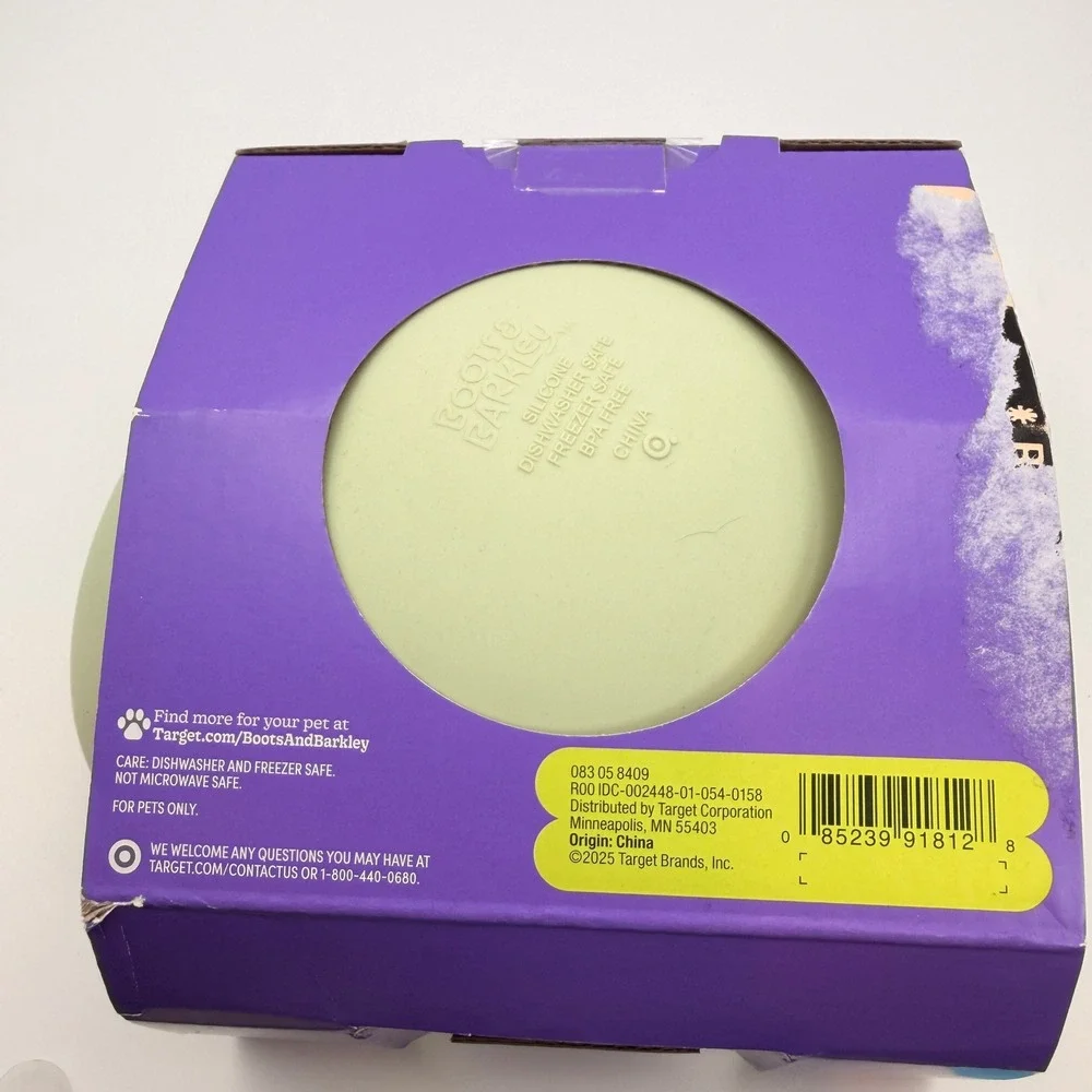 Boots & Barkley Pet Slow‎ Feed Wobble Bowl Green 4.6 Cup Capacity BPA Free Dogs